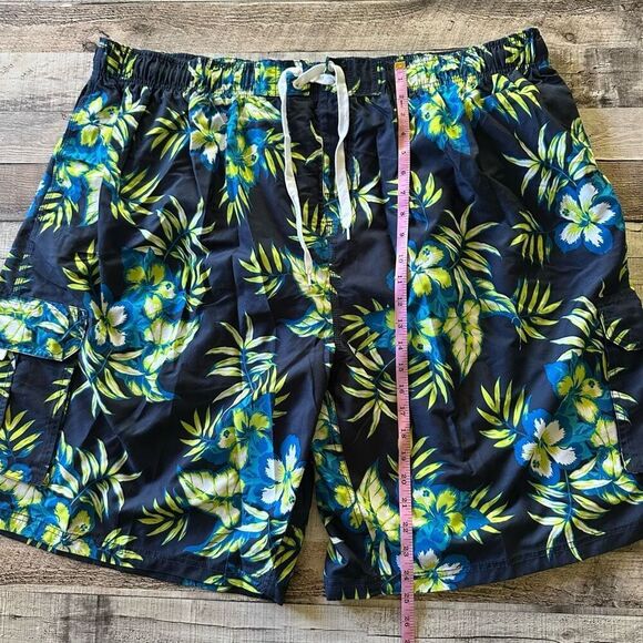 Kanu Surf Men's Monaco Floral Hawaiian Vacation Beach Pool Swim Trunks | 5XL - Picture 5 of 7